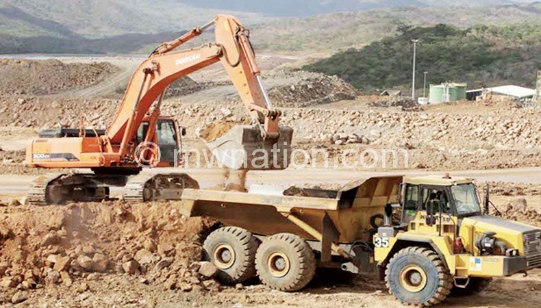 Excavation at Mkango mine in Mulanje