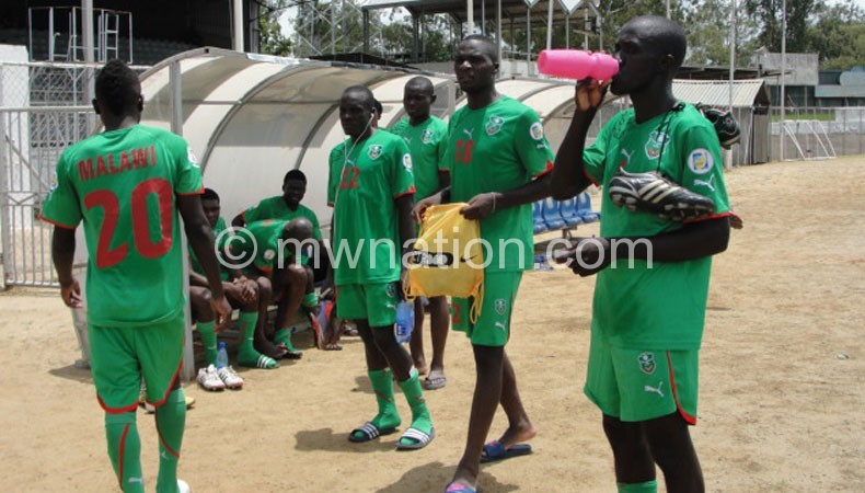 Needs to study Benin: Chimodzi (R) drilling his players for a previous encounter 