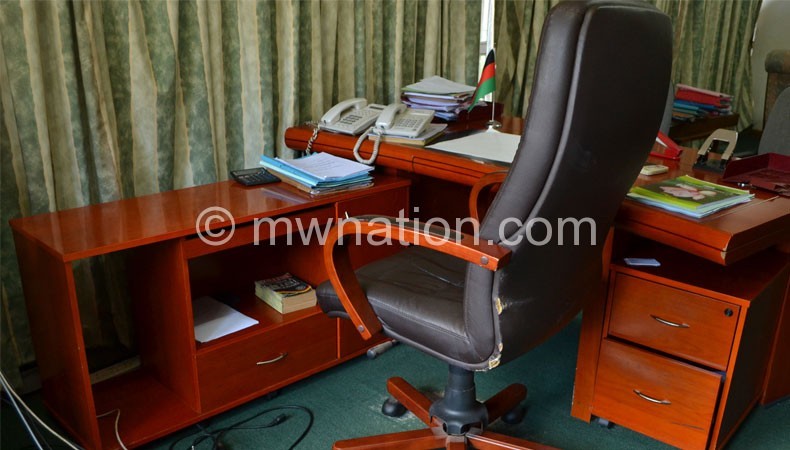 Gomani’s office where one computer was stolen from