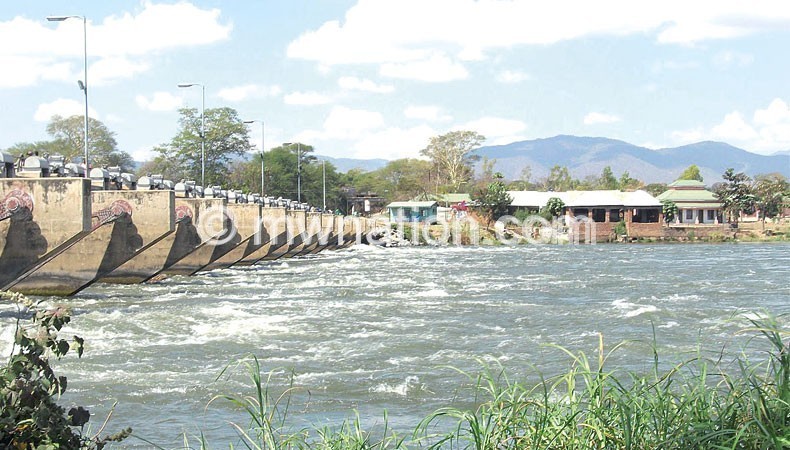 The Liwonde barrage along the Liwonde-Mangochi road