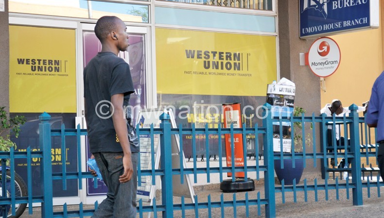 Western Union is one of the transfer operators in Malawi