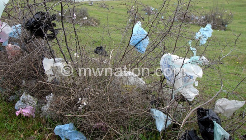 Thin plastics litter the environment
