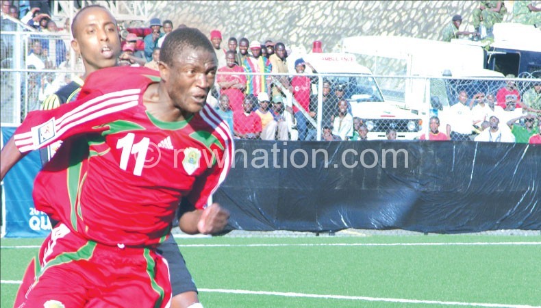 Flames striker Esau Kanyenda in  a previous Cosafa tournament
