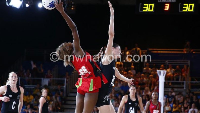 Kumwenda in control of the ball during one of the Queens’ games