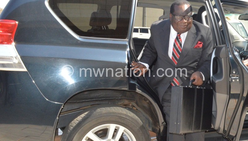 Gondwe arriving Parliament to unpack zero-aid budget in Lilongwe on Tuesday 