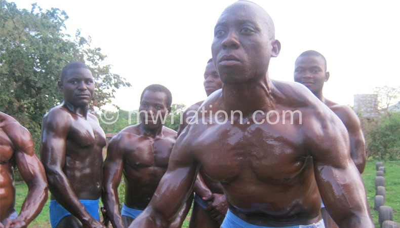 Contestants captured during a training session in Zomba