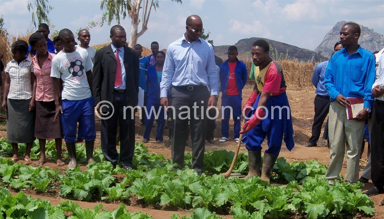 Flashback: Atupele Muluzi inspecting vegetable gardens