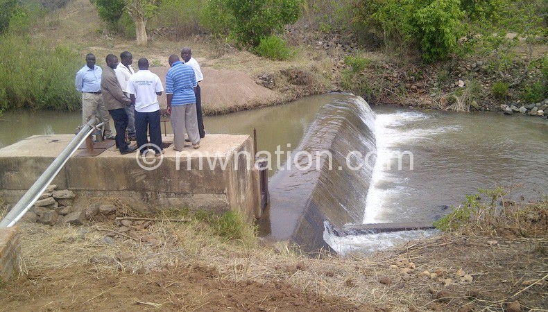 The intake  at Lunyangwe River in Ekwendeni