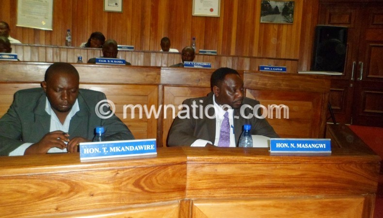 Some Blantyre City MPs attending a council meeting recently 