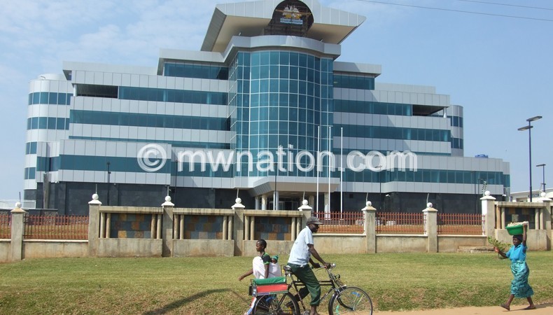 The front view  of the new Mzuzu Branch of the Reserve Bank of Malawi