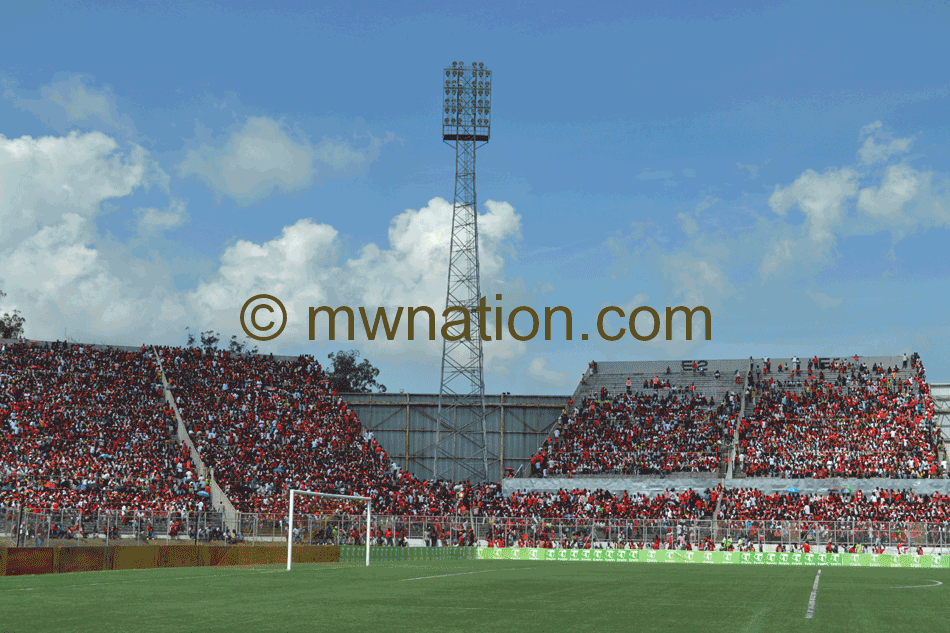 Kamuzu Stadium was full and  could not take in more BB fans, gates had to close early due to reduced capacity of the ground currently under renovations
