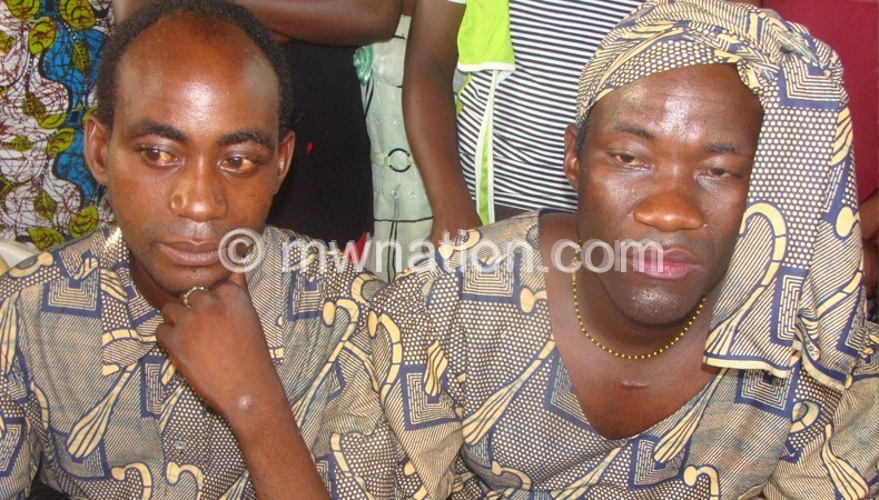 Monjeza (L) and 'Aunt' Tiwo, the first openely-gay couple, was convicted before being pardoned in 2010