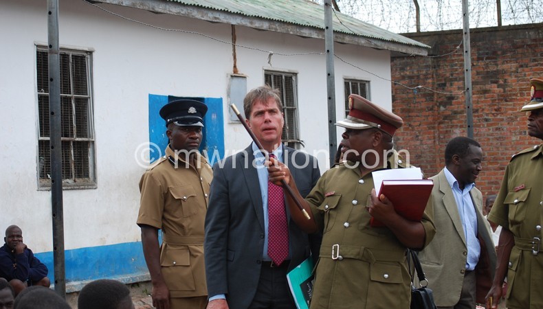 Nkhoma briefing Haugen on the situation at Mzuzu Prison 