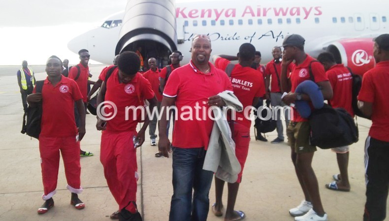 The squad as it arrived in Nairobi, Kenya en route to Sudan