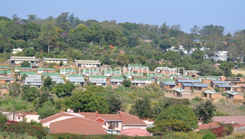 Aerial view of a Blantyre residential area