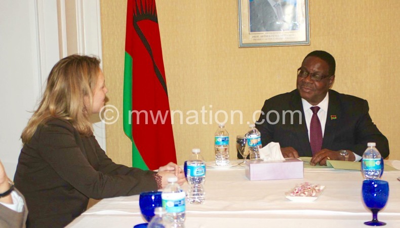 Mutharika with MCC Chief Executive Officer Dana Hyde