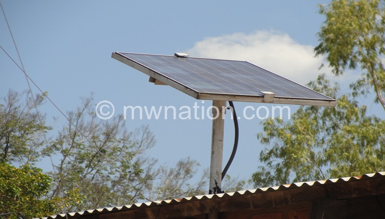 Solar power provides a viable altenative to this rural household in Nkhata Bay