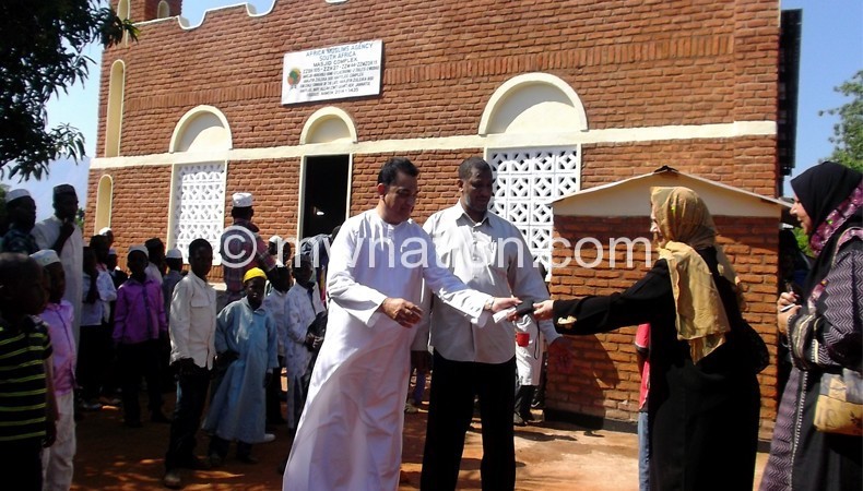 Zamzam officials after the official opening of the resource centre