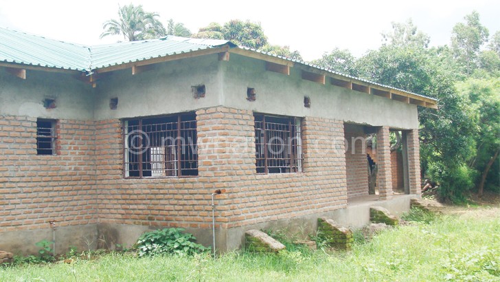 New priest’s house: Now complete but has no water supply 