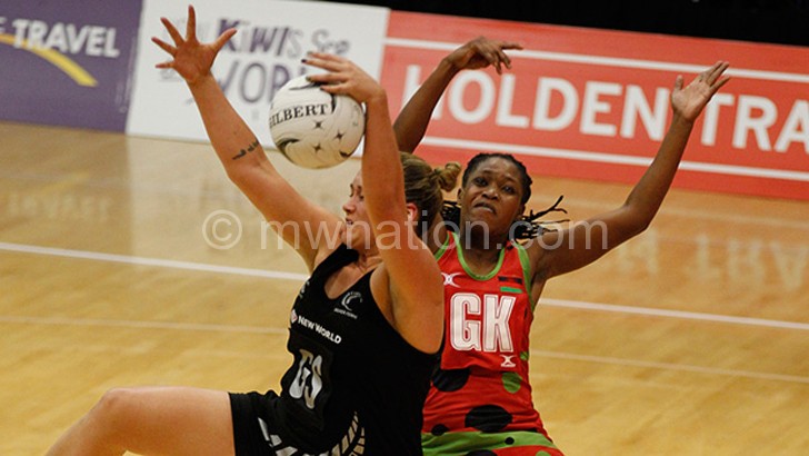 Malawi Queens in action against New Zealand at the 2015 World Cup