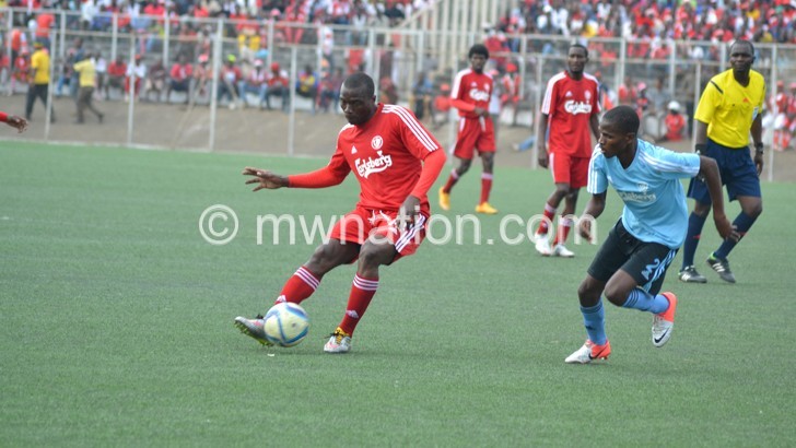 Bullets player Chiukepo Msowoya in a previous Carlsberg Cup game against Silver Strikers