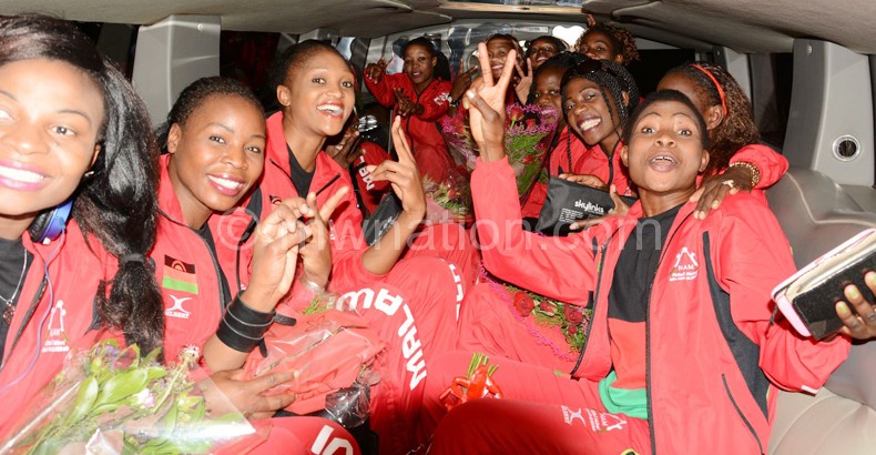 Jovial Queens players being taken to Ufulu Gardens Lodge soon after on Tuesday  