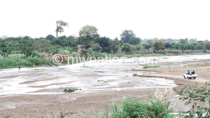 The Shire River is drying up due to silting resulting from deforestation