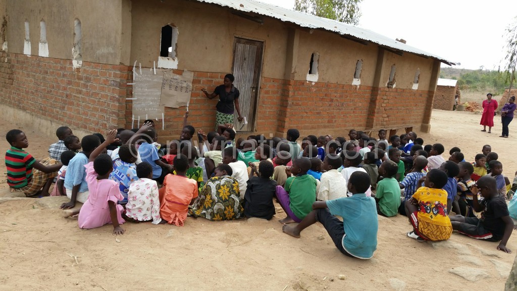 Children at a Village learning centre at Mangisa Village, T/A Nkalo in Chiradzulu.