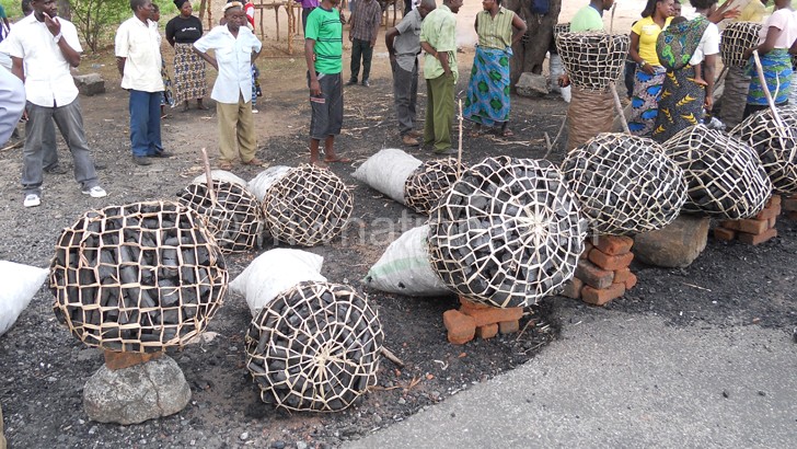 Burning of charcoal (shown above) is becoming worrisome in Dowa