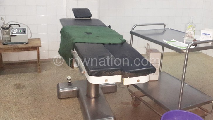 The operating table now only used for voluntary male circumcision