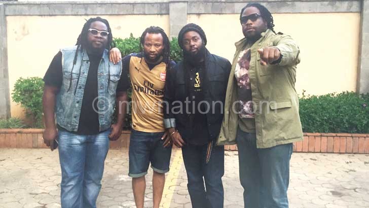 Born Africa (2nd L ) pictured with Morgan Heritage  in Kenya