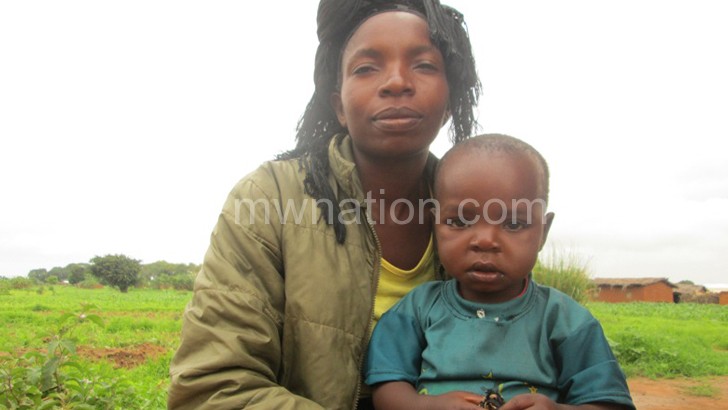 Mwale and her son whom she delivered on the roadside