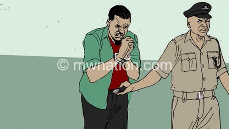 An illustration depicting an arrest