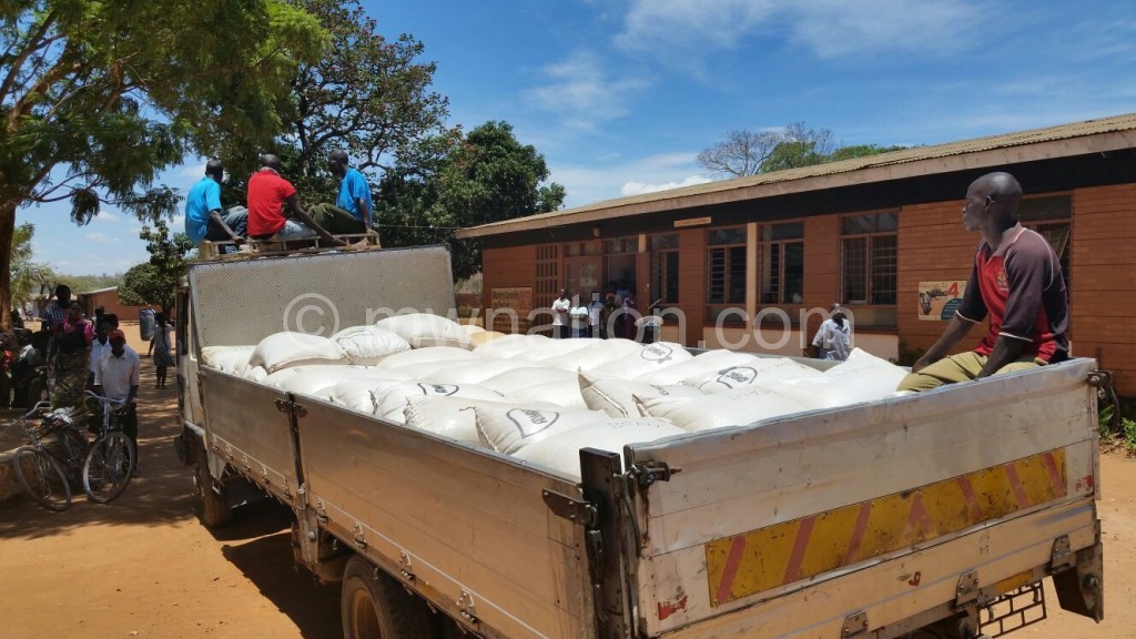 The truckload of maize donated by DPP personalities