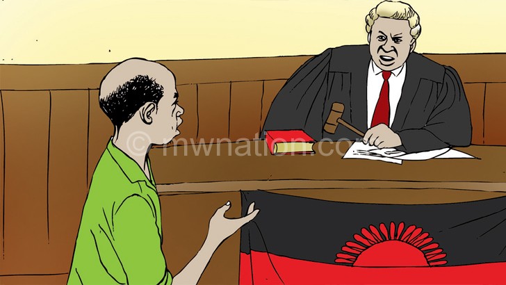 An artistic impression of a court room