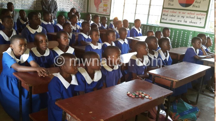 In Likoma, some schools girls like these easily falls prey to early marriages 
