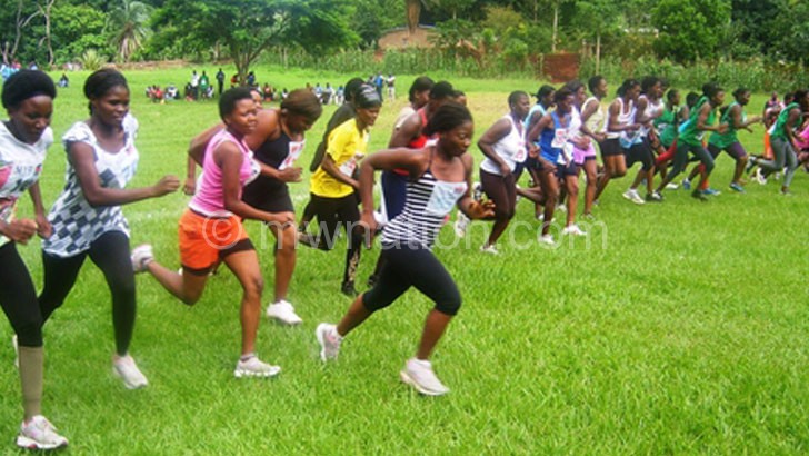 Some of the female athletes to participate  at the cross country