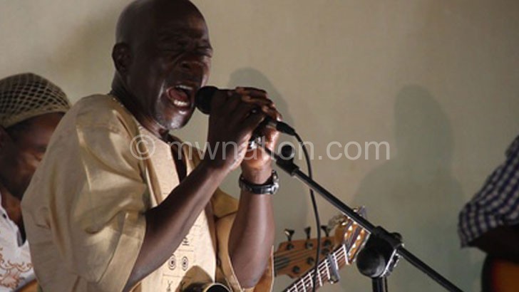 Wambali performing at the Blantyre concert last week