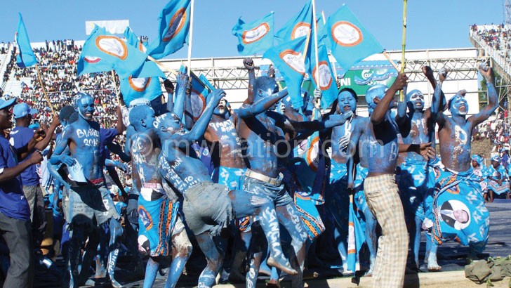 DPP Youth Cadets entertaining their party leader at a rally 