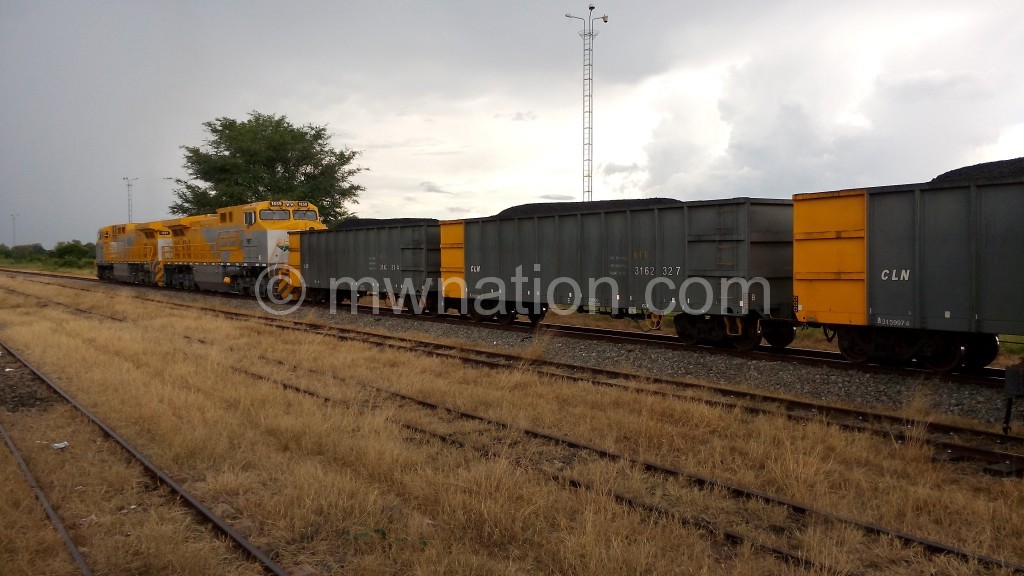 Wagons captured at Entre Lagos in Mozambique moving coal to Nacala