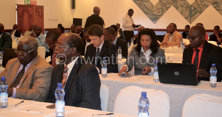 A cross section of delegates to the Pre-Budget Consultation Meeting in Blantyre Thursday