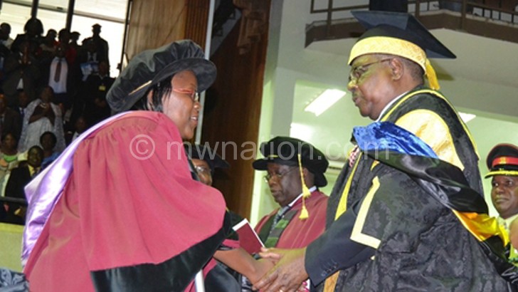 Mutharika presidning over a Unima congregation, many students are failing to raise tuition fees