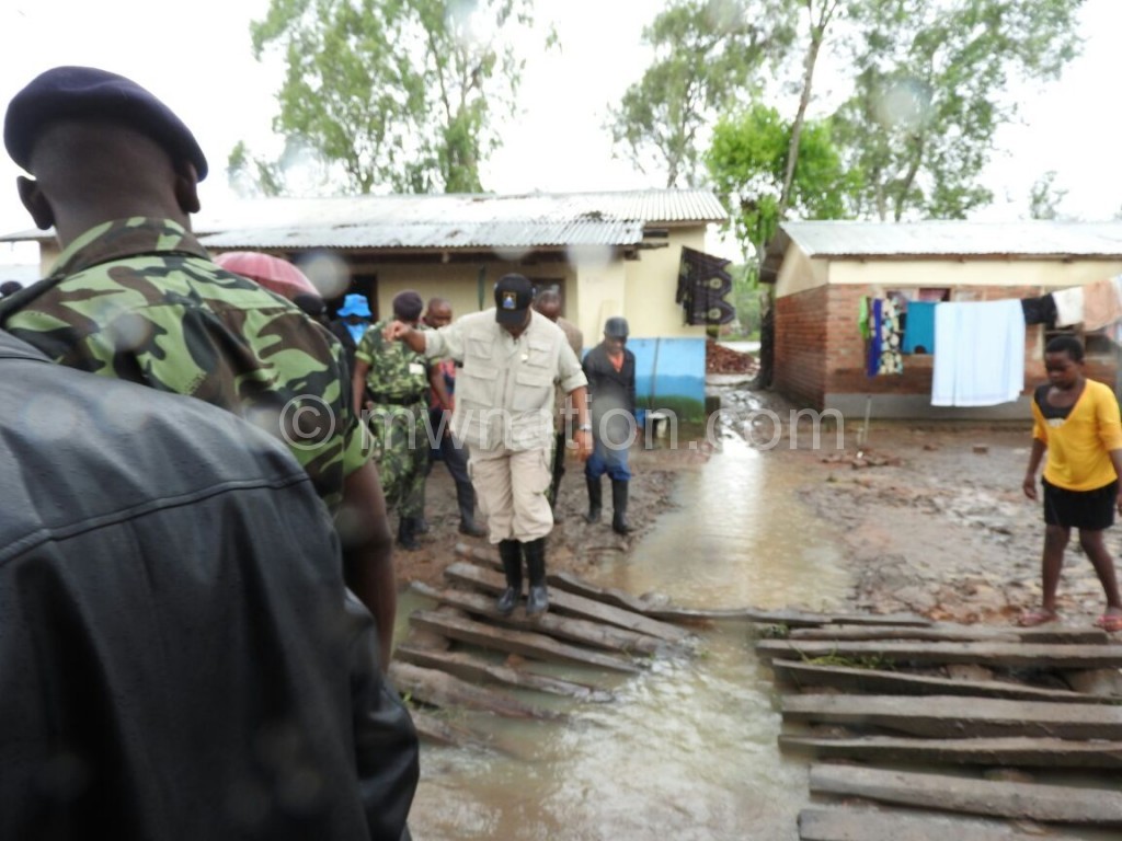 Chilima visits disaster victims, urges relocation