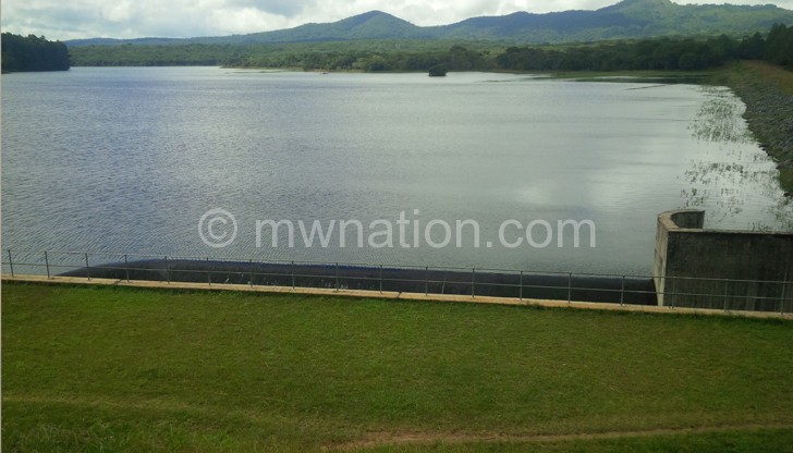 Now filled to capacity: Lunyangwa Dam in Mzuzu