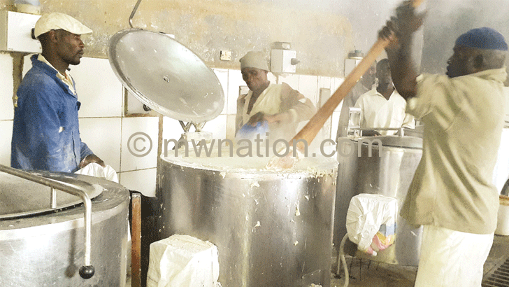 Inmates prepare food at Chichiri Prison in times of plenty in this file photo