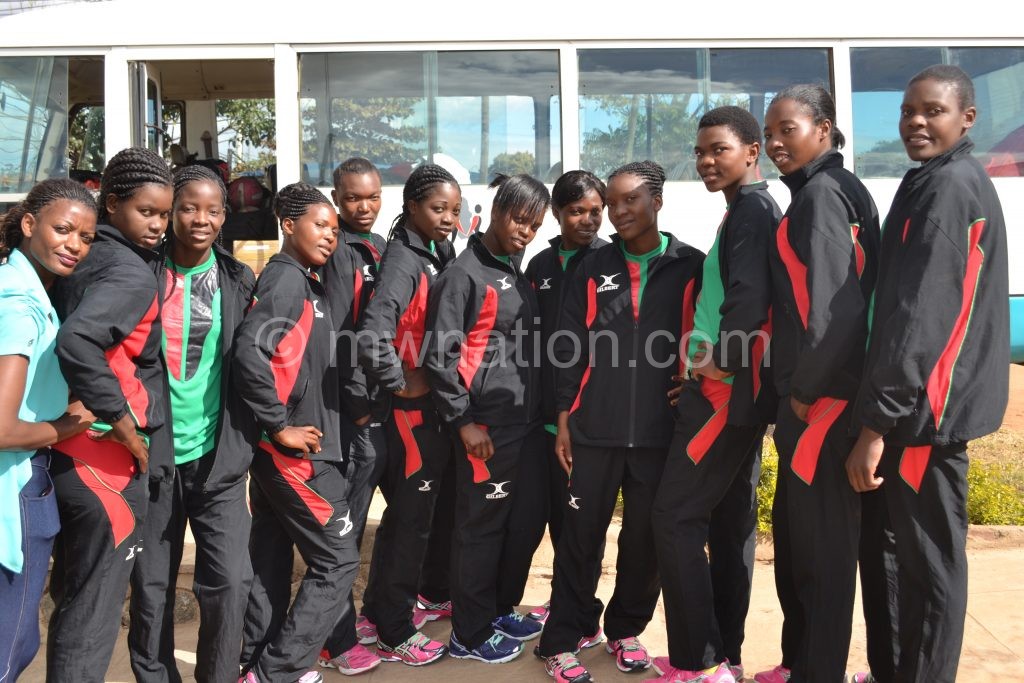 In danger of early exit: The Junior Queens pose before departing for Botswana