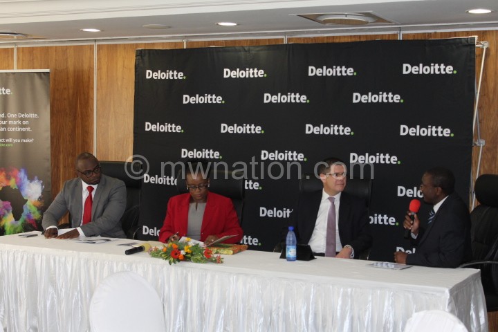 from left to right-Chales Ulaya, Atuweni, Deloitte's Anthony Smith and Tricha Simon