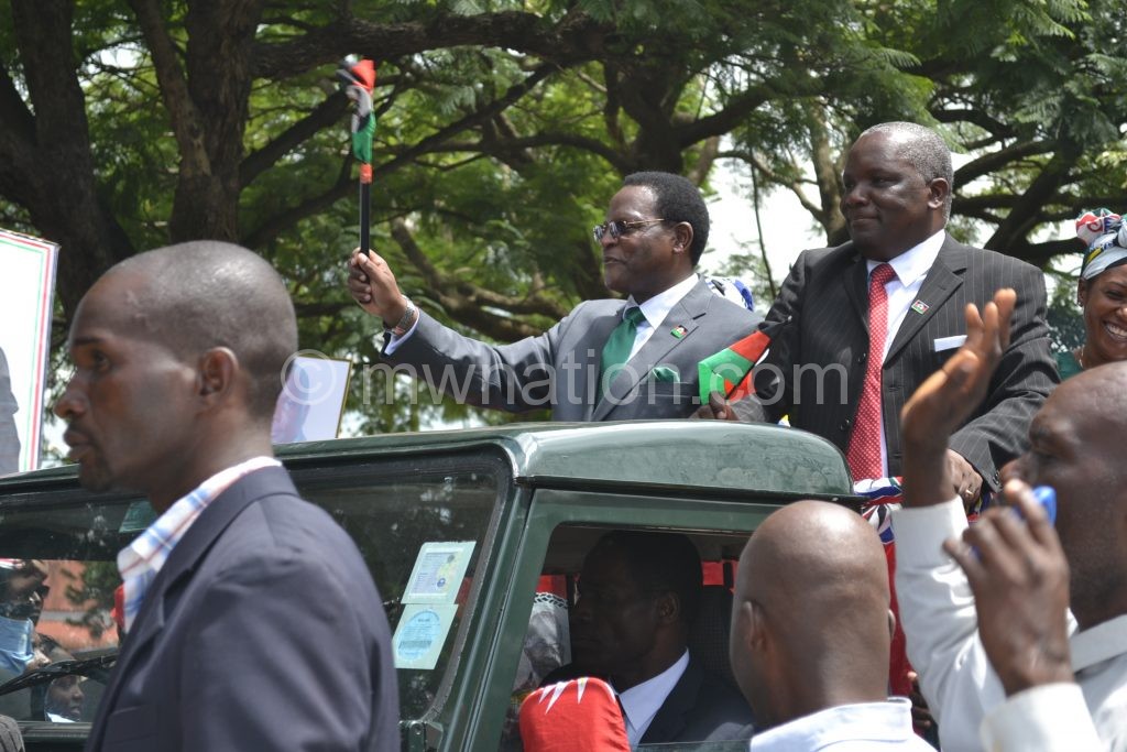 MCP president Lazarus Chakwera and his runningmate Richard Msowoya also had their own colourful campaign 