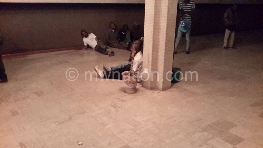 Some of the cornered men on the floor at MCP headquarters