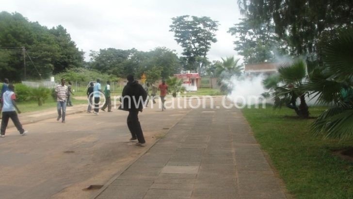 Flashback: Mzuni students during a strike. This time around it is the turn of staff to protest